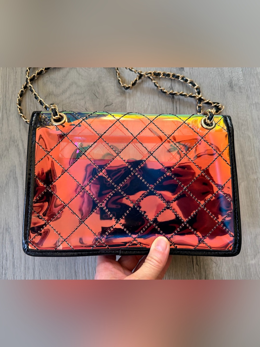 NEW in Box FULL SET Chanel Iridescent & Black Reissue Handbag w Gold Hardware - Picture 5 of 15